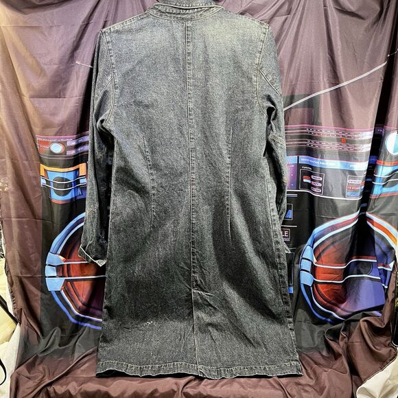 MAVI Gwenyth Y2K Full Front Snap Retro Distressed Denim Dress/Duster Women's M - Picture 6 of 15